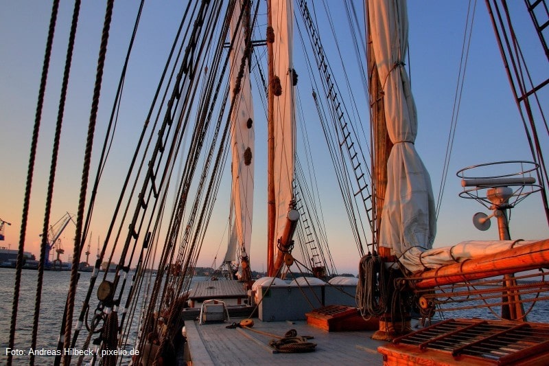 Segelboot während der Hansesail in Rostock